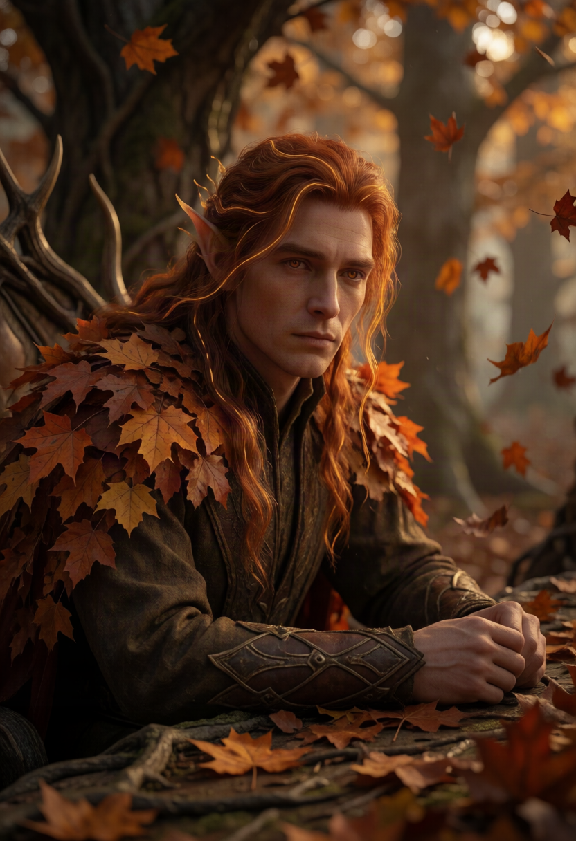 Sylvaurin Greenmantle, Fae Lord of the Autumn Court AI character on Charmsy