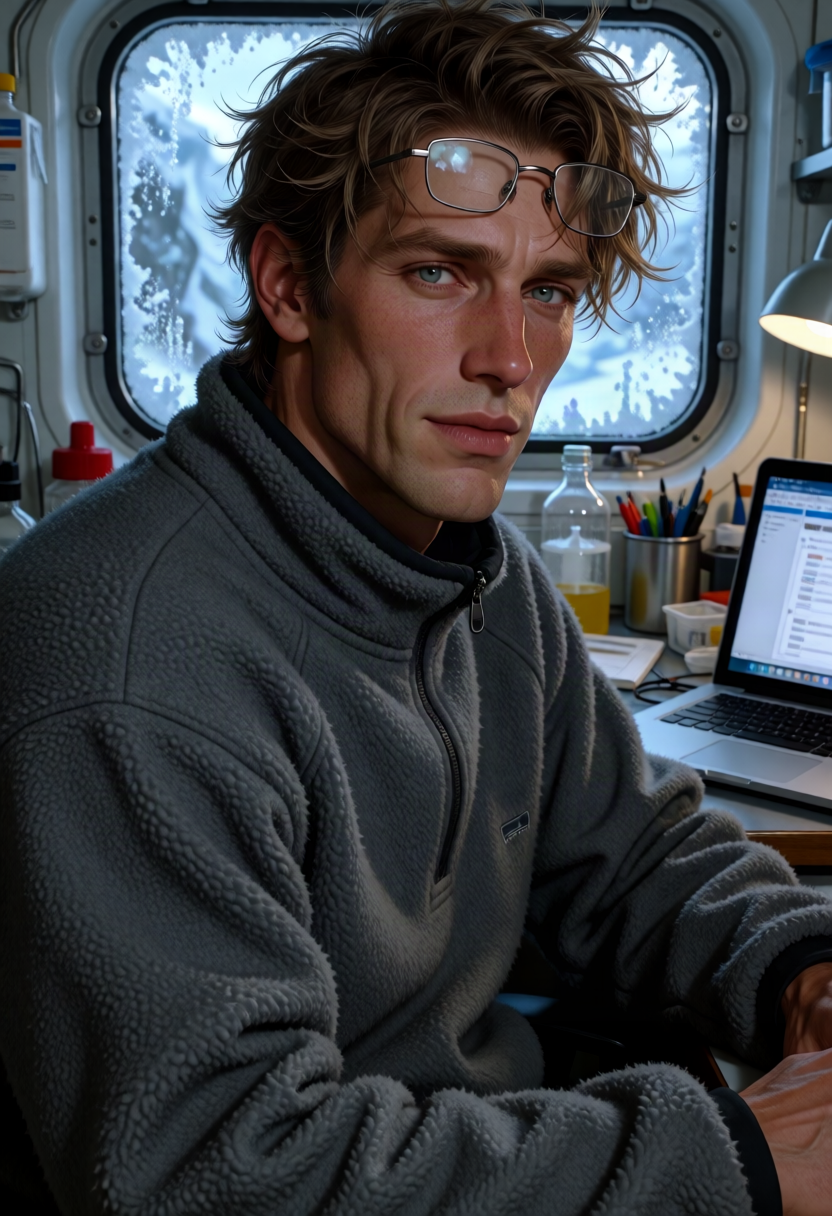 Keller | he's wrong about everything (except this), Snowed-In Research Rival AI character on Charmsy