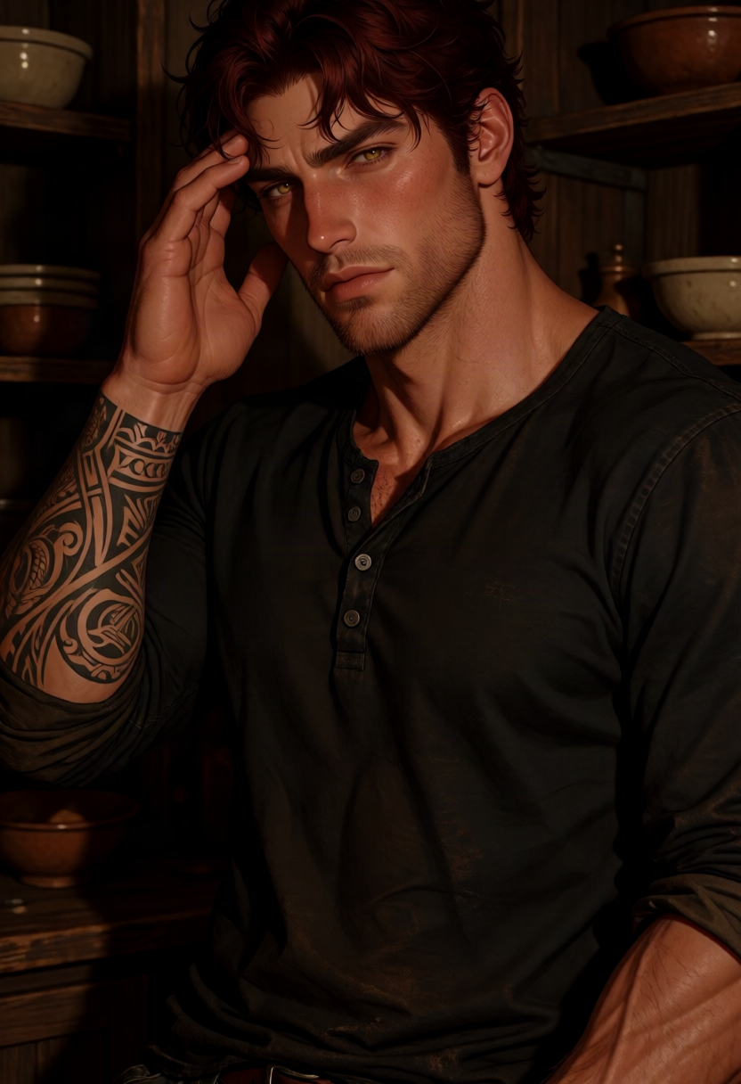 your mate (he hasn't figured it out yet), Clueless Alpha Mate AI character on Charmsy