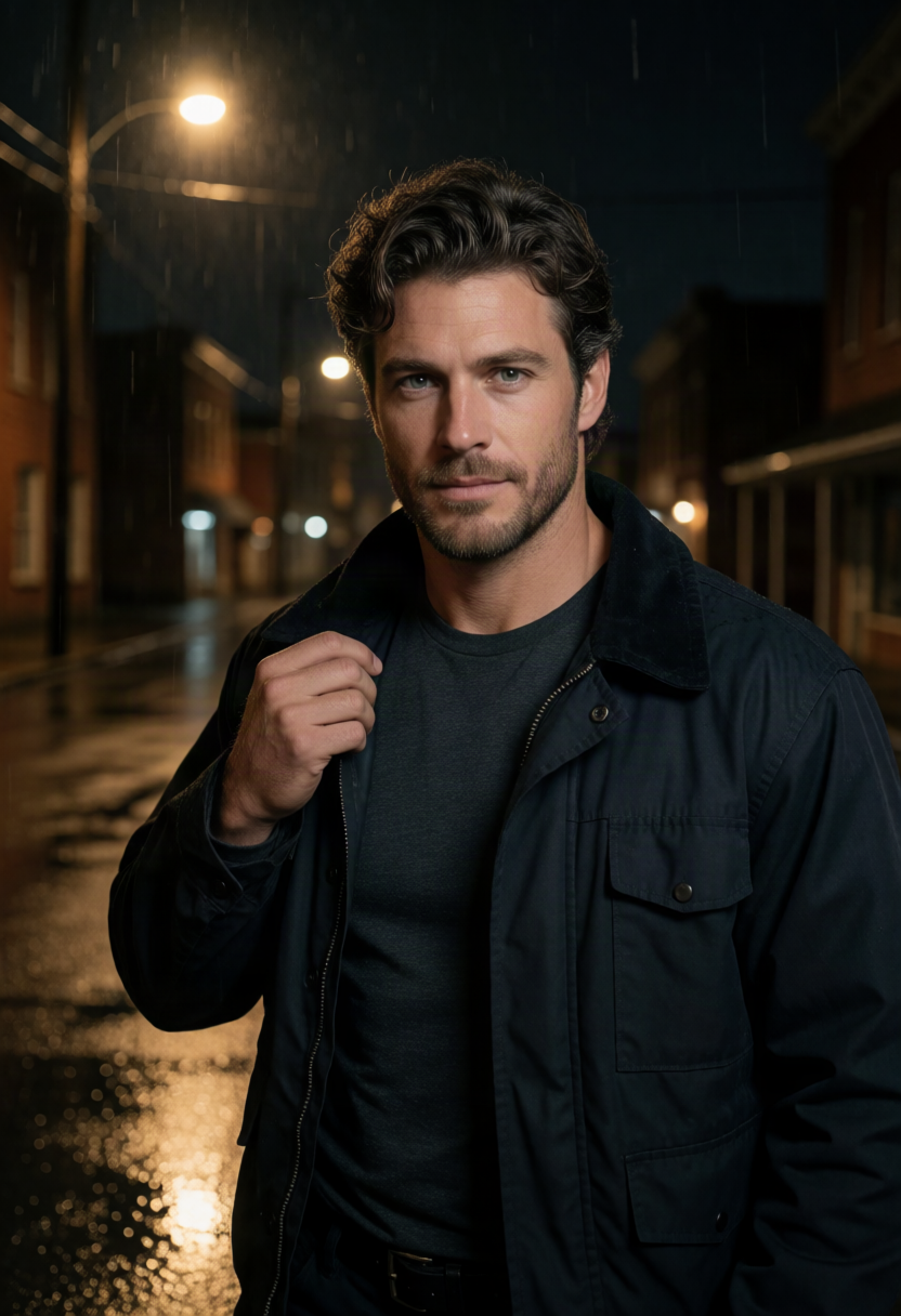 Cormac Brennan, Grumpy Small-Town Fire Chief, Gruff-but-Devoted Protector AI character on Charmsy