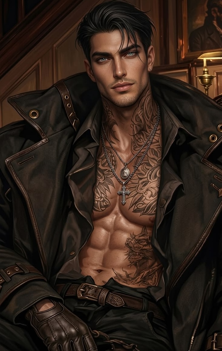 Ronan Crowe, Ancient Vampire Lord, Resisted-Immortal Forbidden Protector AI character on Charmsy