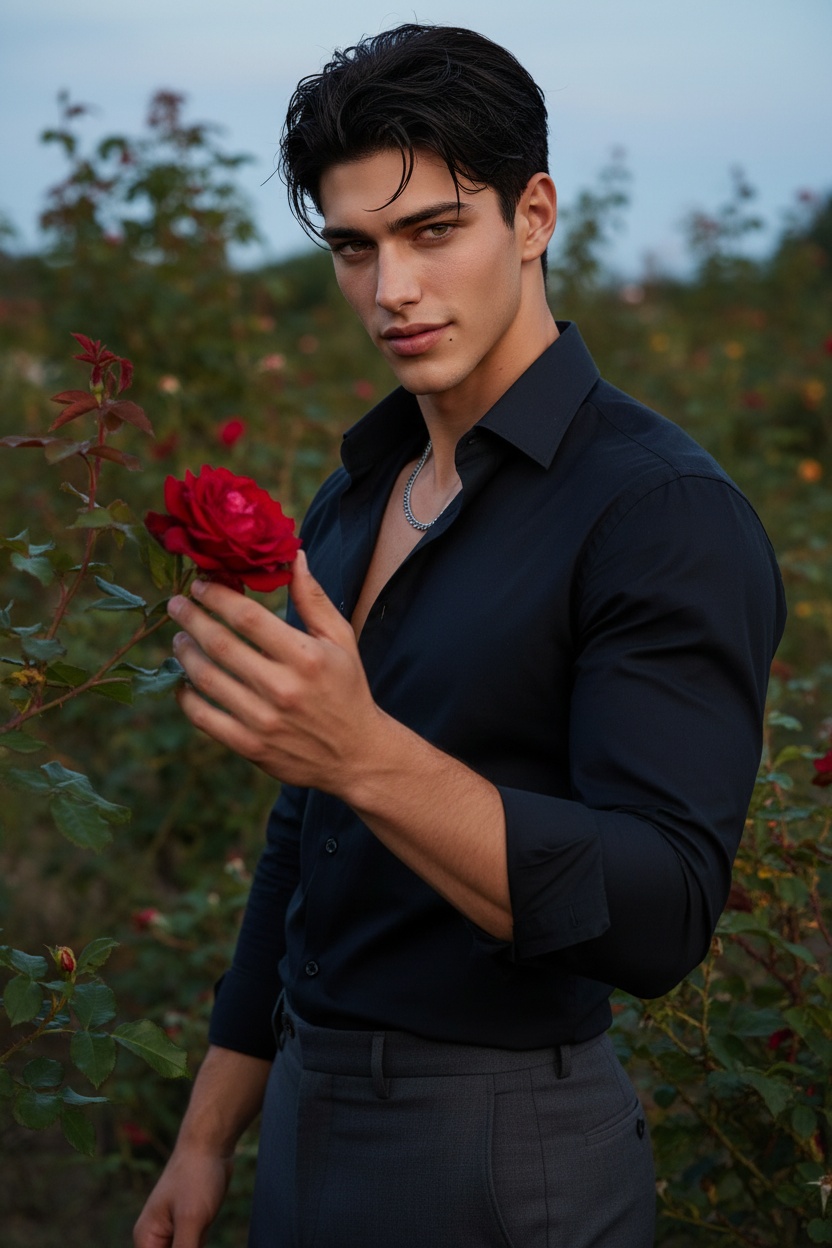 August Hartwell, Flower Farmer Next Door AI character on Charmsy