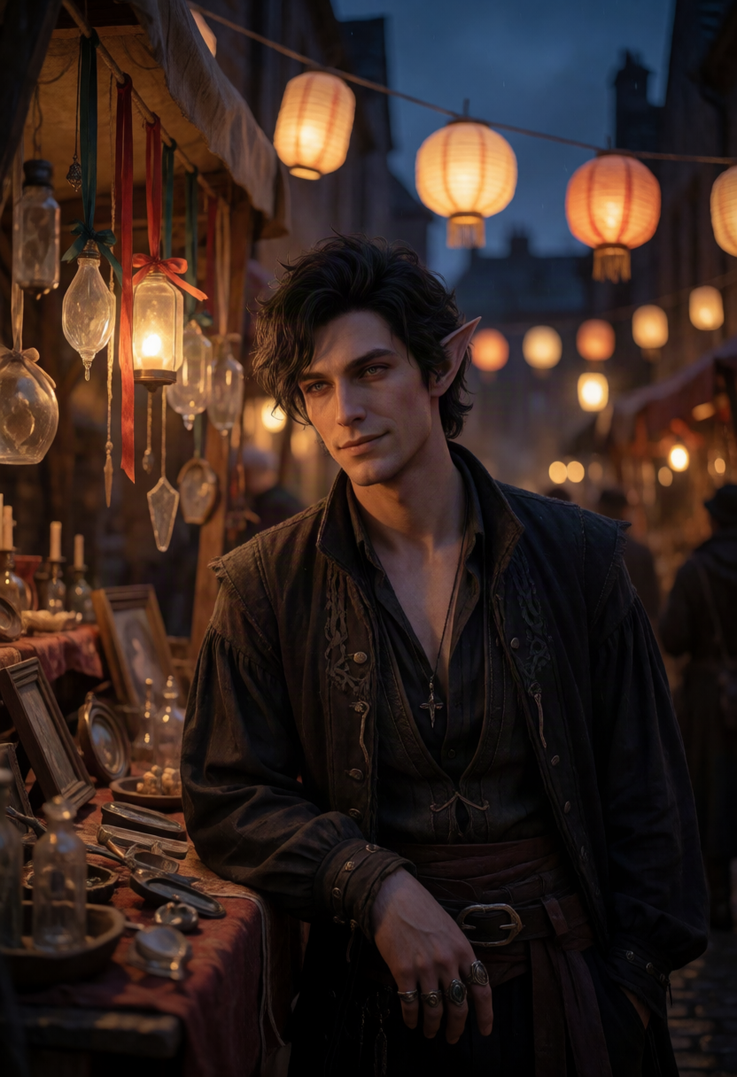 Yorrick Fenn, Dusk Court Fae Prince AI character on Charmsy