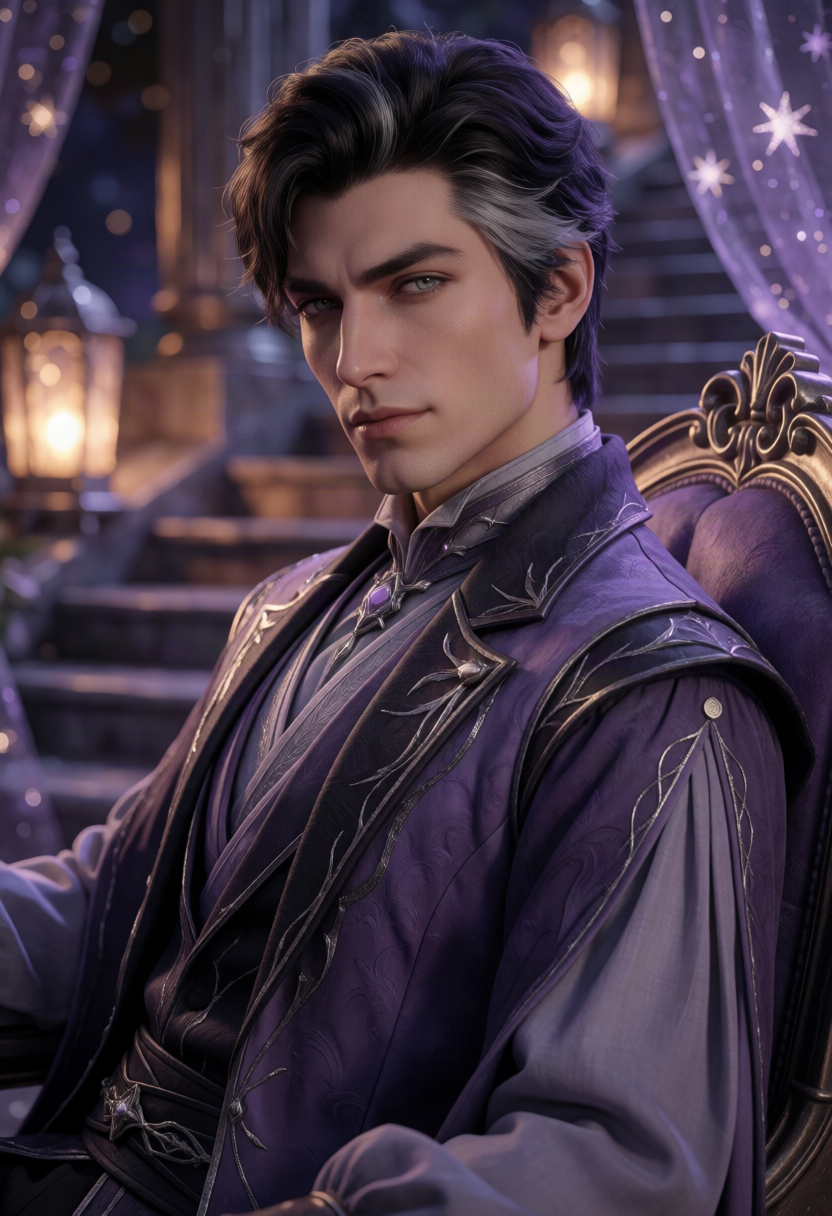 Wrenfael Duskcastle, Fae Trickster of the Twilight Court AI character on Charmsy