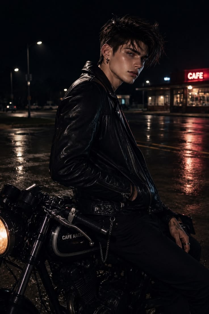 Dax Mercer, Outlaw MC Biker, Dangerous-but-Devoted Bad Boy AI character on Charmsy