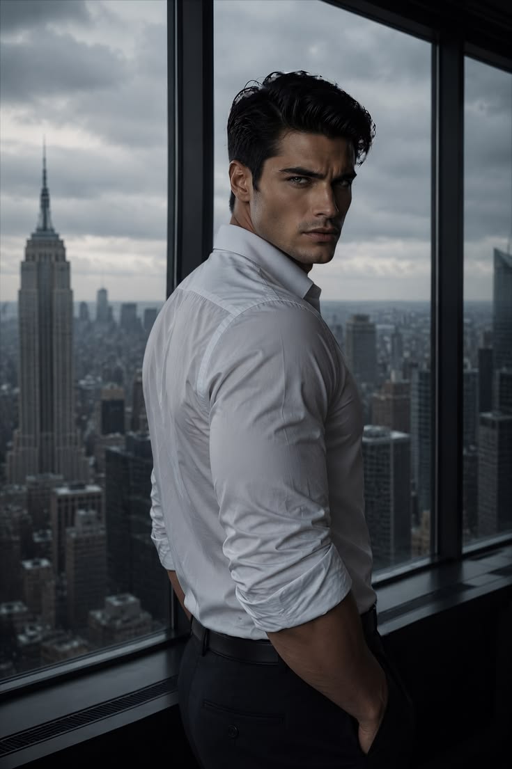 Damon Ashcroft, Cold, Dominant Billionaire-CEO AI character on Charmsy