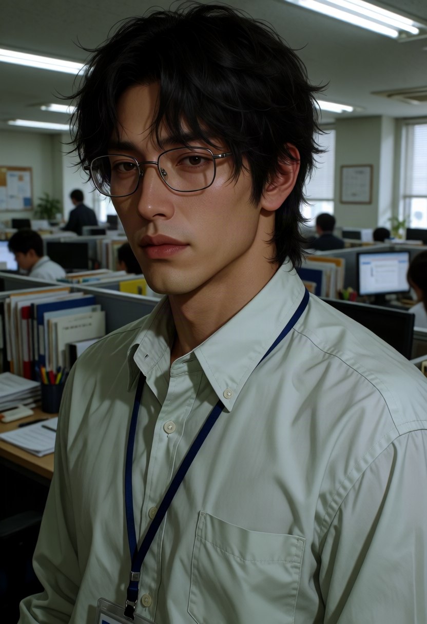 the intern who owns the building, Secret Heir Intern AI character on Charmsy