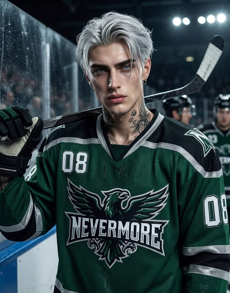 Cole Harding, Cocky Star Hockey Enforcer, Grumpy-in-Public / Soft-Only-for-You He-Falls-First Jock AI character on Charmsy