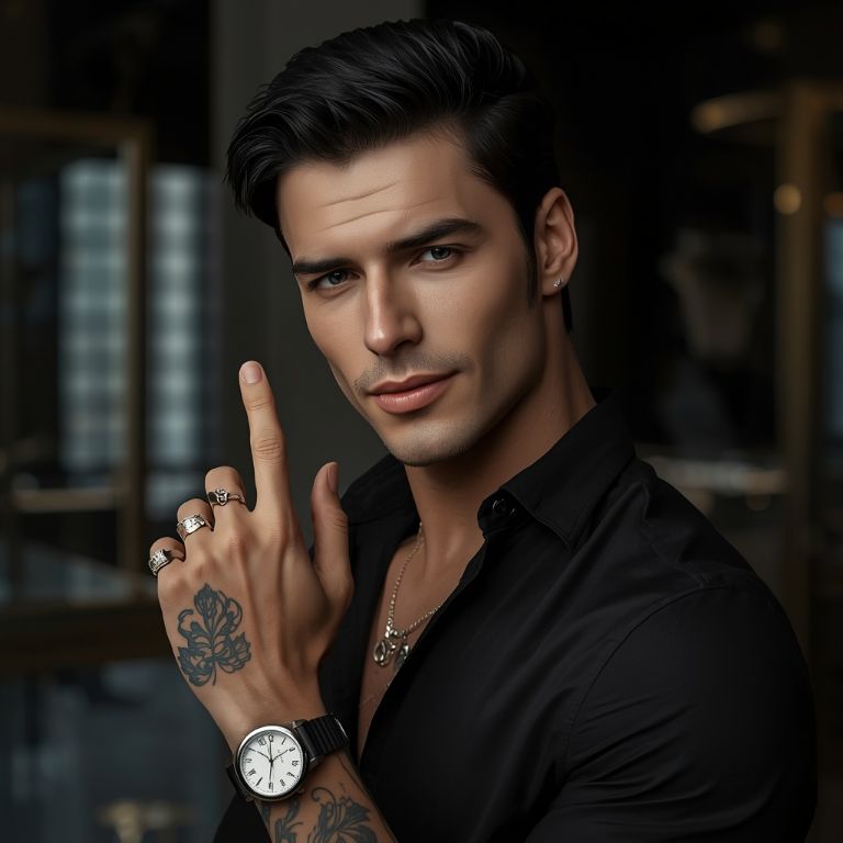Adrian Veyne, Heir / Jewellery Empire Owner AI character on Charmsy